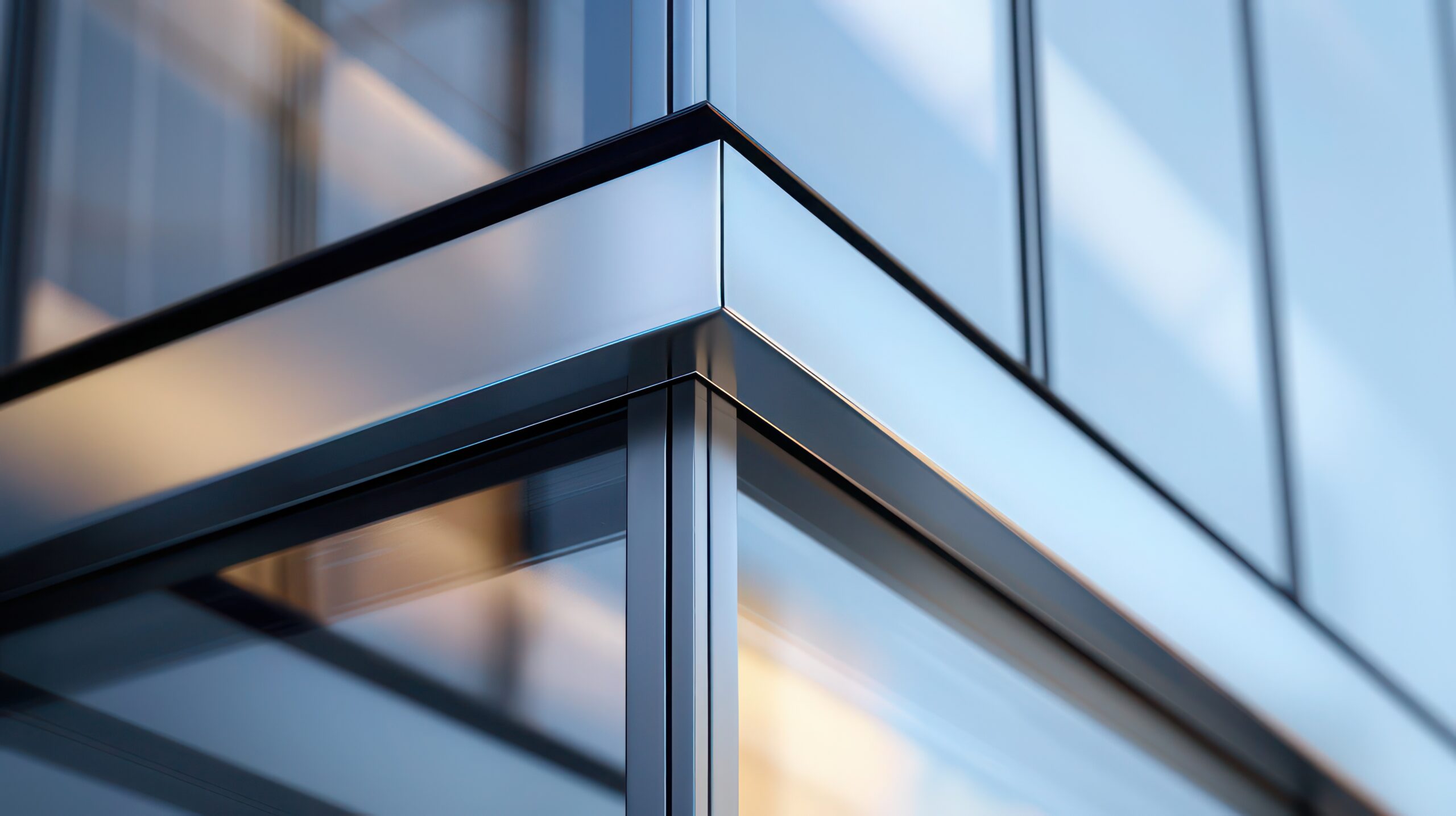 Detail of a window corner showing the intersection of advanced sealing and multi-pane technology, with a focus on craftsmanship